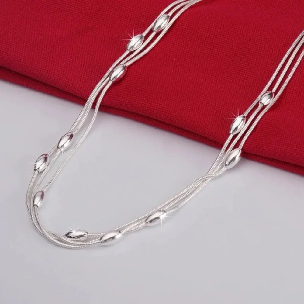 925 sterling silver Charms beads Necklace for women luxury fashion party - Picture 2 of 6